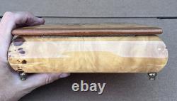 Reuge Anniversary Waltz Wood Music Musical Jewelry Trinket Box Flower Inlay