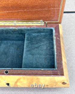 Reuge Anniversary Waltz Wood Music Musical Jewelry Trinket Box Flower Inlay