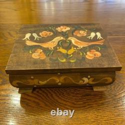 Reuge Austrian Music Box Antique Happy Bird Handmade