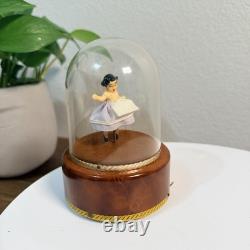 Reuge Ballerina Music Box Dome Swiss Vintage The Emperor Waltz Works