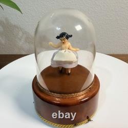 Reuge Ballerina Music Box Dome Swiss Vintage The Emperor Waltz Works