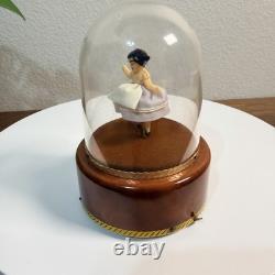 Reuge Ballerina Music Box Dome Swiss Vintage The Emperor Waltz Works
