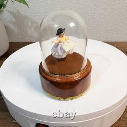 Reuge Ballerina Music Box Dome Swiss Vintage The Emperor Waltz Works