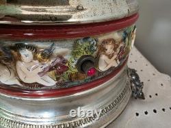 Reuge Capodimonte Carousel Musical Movement Cigar/Cigarette Dispenser 2 tunes