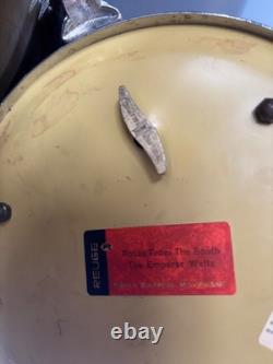 Reuge Capodimonte Porcelain Musical Lipstick Cigarette Carousel Music Box Rare