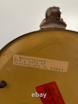 Reuge Capodimonte Porcelain Musical Lipstick Cigarette Carousel Music Box Rare