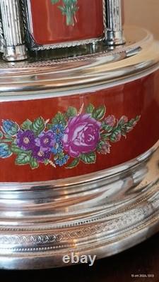 Reuge Carousel Cigarette Holder, Music Box, Lipstick Holder, 50s/60s Italia