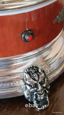 Reuge Carousel Cigarette Holder, Music Box, Lipstick Holder, 50s/60s Italia