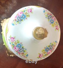 Reuge Carousel Music Box Lipstik Ceramic Cigarette Case Gold Italy