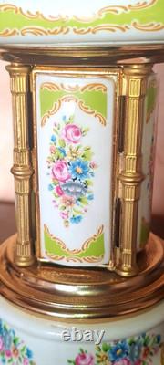 Reuge Carousel Music Box Lipstik Ceramic Cigarette Case Gold Italy