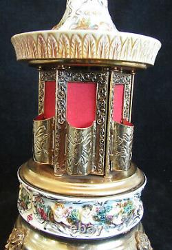 Reuge Cigarette Holder Carousel Music BoxThe Blue Danube Tales Frm Vienna Woods