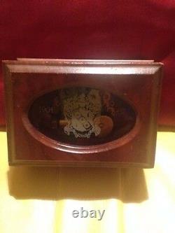 Reuge Custom Made Music Box with Crest Art Coat of Arms Date Plays Debussy Reverie