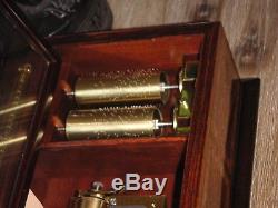 Reuge Cylinder Music Box 10 Songs 5 Cylinder Swiss 50 Walzenspieluhr Uhr Clock