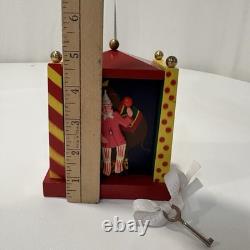 Reuge Dancing Man Circus Clown Tico Tico Vintage Carnival Music Box Coin Bank
