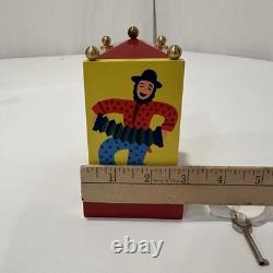 Reuge Dancing Man Circus Clown Tico Tico Vintage Carnival Music Box Coin Bank
