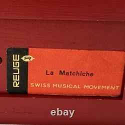 Reuge Dancing Man Circus Clown Tico Tico Vintage Carnival Music Box Coin Bank