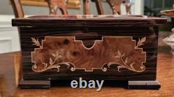 Reuge Disc Music Box Inlaid The Musician 10 4.5 Inch Discs GOLD interior