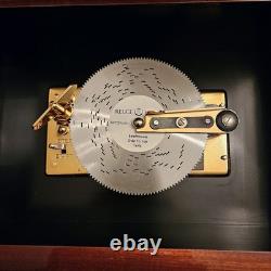 Reuge Disc Music Box Inlaid The Musician 10 4.5 Inch Discs GOLD interior