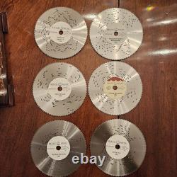 Reuge Disc Music Box Inlaid The Musician 10 4.5 Inch Discs GOLD interior