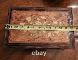Reuge Disc Music Box Inlaid The Musician 10 4.5 Inch Discs GOLD interior