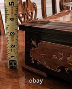 Reuge Disc Music Box Inlaid The Musician 10 4.5 Inch Discs GOLD interior