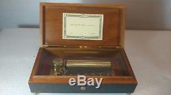 Reuge Footed Music Box 3/72 Key Plays Polonaise Op. 53 Chopiin Signed Burriaghi