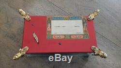 Reuge Glass Music Box Plays Love Story Movie Theme Exc. Condition