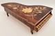 Reuge Grand Piano Music Box Swiss Movement Italy Marquetry Jewelry Box Lady