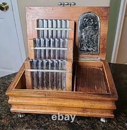 Reuge Handmade Cigarette Box Inlaid Music Box Wooden Vintage Cigarette Holder