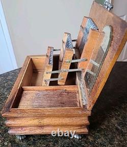 Reuge Handmade Cigarette Box Inlaid Music Box Wooden Vintage Cigarette Holder