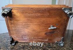 Reuge Handmade Cigarette Box Inlaid Music Box Wooden Vintage Cigarette Holder