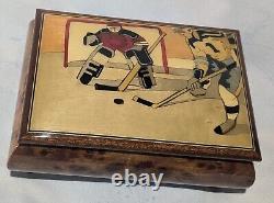 Reuge Hockey Musical Box Playing That's What Friends are for
