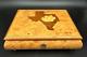Reuge ITALY Wood Music Jewelry Box TEXAS STATE INLAY FOOTED YELLOW ROSE OF TEXAS