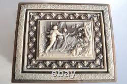 Reuge Incolay Music Box Stone Jewelry Vintage Sleeping Beauty Once Upon A Dream