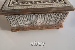 Reuge Incolay Music Box Stone Jewelry Vintage Sleeping Beauty Once Upon A Dream