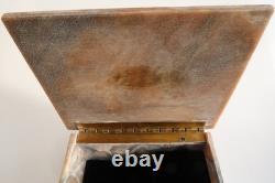 Reuge Incolay Music Box Stone Jewelry Vintage Sleeping Beauty Once Upon A Dream