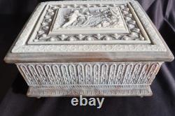 Reuge Incolay Music Box Stone Jewelry Vintage Sleeping Beauty Once Upon A Dream