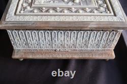 Reuge Incolay Music Box Stone Jewelry Vintage Sleeping Beauty Once Upon A Dream