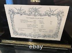 Reuge Inlaid Case 72 Valve/key, 5 Cylinder 15 Songs Music Box Interchange in box