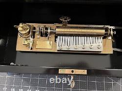 Reuge Inlaid Case 72 Valve/key, 5 Cylinder 15 Songs Music Box Interchange in box