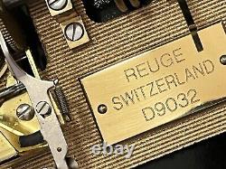 Reuge Inlaid Case 72 Valve/key, 5 Cylinder 15 Songs Music Box Interchange in box