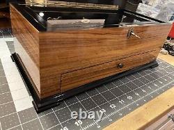 Reuge Inlaid Case 72 Valve/key, 5 Cylinder 15 Songs Music Box Interchange in box