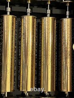 Reuge Inlaid Case 72 Valve/key, 5 Cylinder 15 Songs Music Box Interchange in box