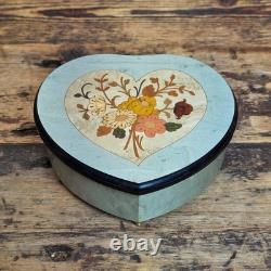 Reuge Inlaid Heart-Shaped Music Box Sorrento Specialties / Made in Italy