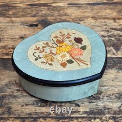Reuge Inlaid Heart-Shaped Music Box Sorrento Specialties / Made in Italy