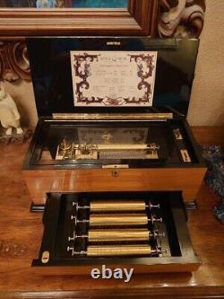Reuge Inter-Changeable Cylinder Grand 72 Music Box Switzerland No Key