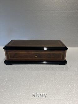 Reuge Interchangeable 5 Cylinder Music Box 50 Notes 17x8x 5