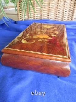 Reuge Italian VALENTINES Inlay Floral Jewelry Box Swiss New York! New York