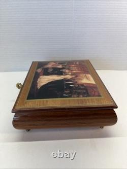 Reuge Italy Music Jewelry Box & Key 1994 Alan Maley / plays till the end Time
