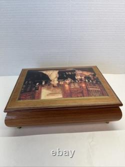 Reuge Italy Music Jewelry Box & Key 1994 Alan Maley / plays till the end Time